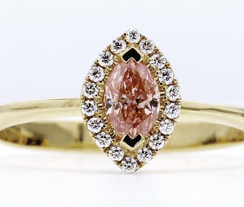Diamantring med Pink Argyle Diamant