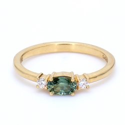 3-STENSRING MED SAFIR