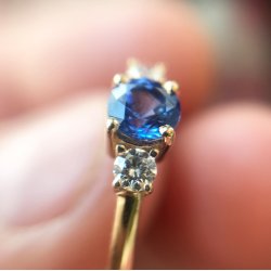 3-STENSRING MED BL SAFIR