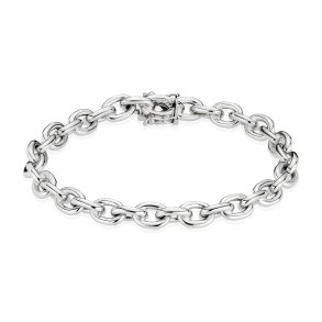 ARMBND HVIDGULD - Rund Anker