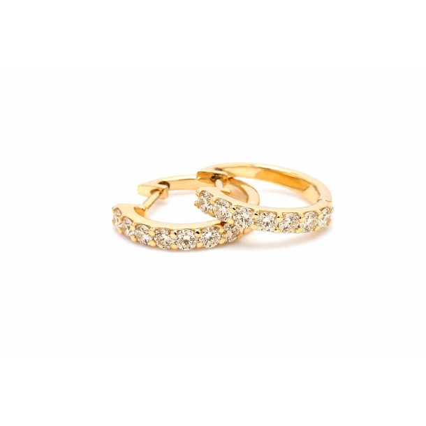 DIAMANT CREOLER MED 1.00 CT DIAMANTER