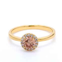 ROSETRING DIAMANT 0.50 CT COGNAC