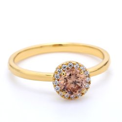 ROSETRING DIAMANT 0.50 CT COGNAC