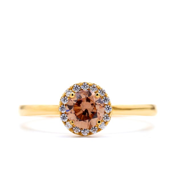 ROSETRING DIAMANT 0.50 CT COGNAC