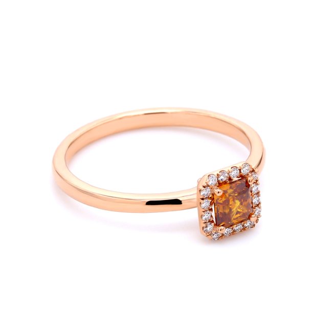 ROSET DIAMANTRING I ROSA GULD