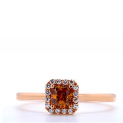 ROSET DIAMANTRING I ROSA GULD