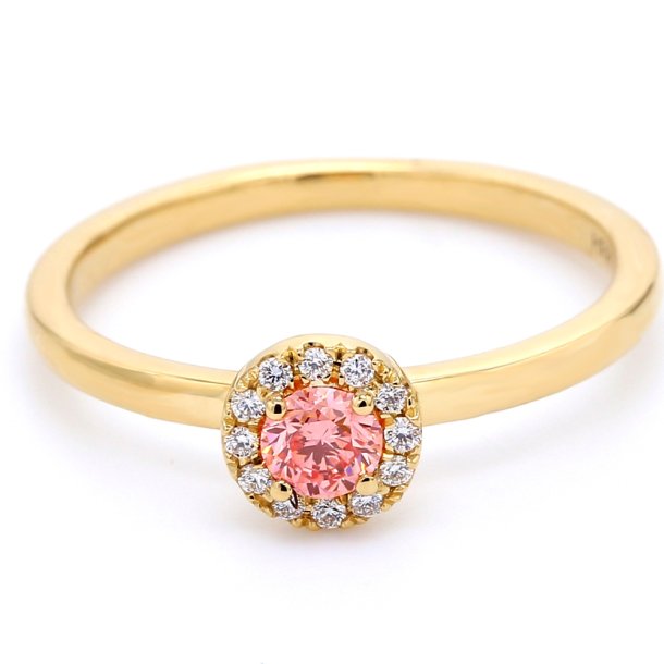ROSETRING MED PINK DIAMANT