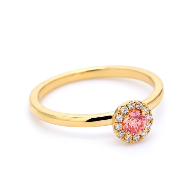 ROSETRING MED PINK DIAMANT