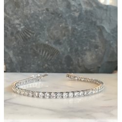 TENNISARMBND i 18 kt guld &amp; 8.00 ct. diamanter