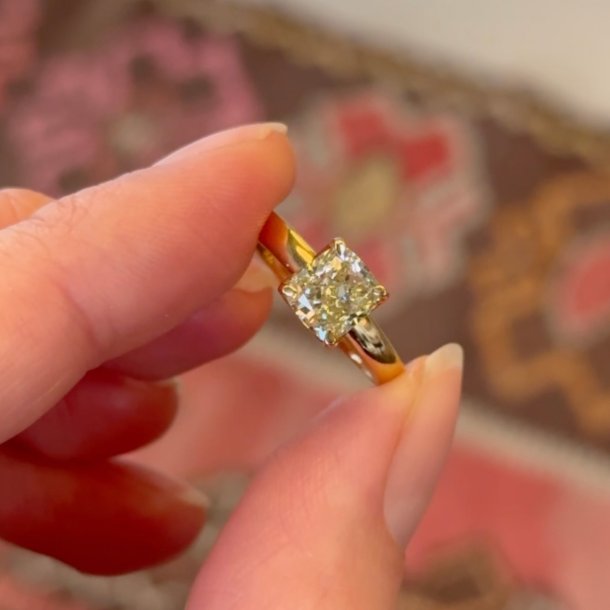 DIAMANTING 2.00 CT CUSHION SLEBET