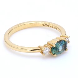 3-STENSRING MED SAFIR