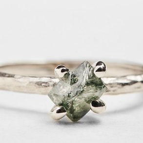 ROUGH DIAMANT RING BL�GR�N