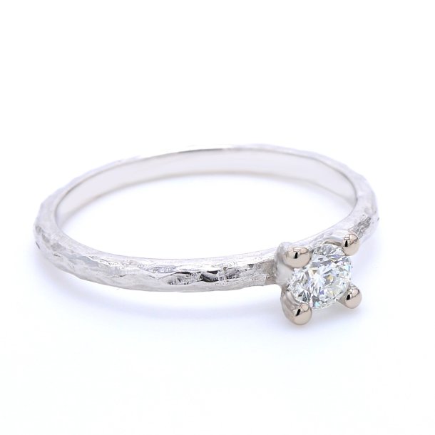 DIAMANTRING I HVIDGULD