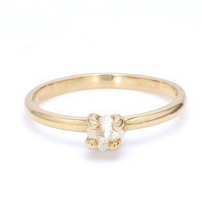 R DIAMANT RING KLAR HVID