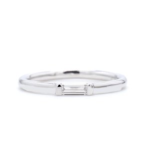 ENKEL DIAMANTRING I HVIDGULD