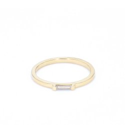 RING MED BAGUETTE DIAMANT 