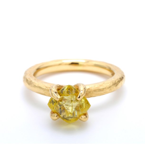 RING MED INTENSE YELLOW R� DIAMANT