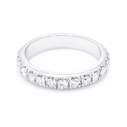 ALLIANCERING MED DIAMANTER I HVIDGULD