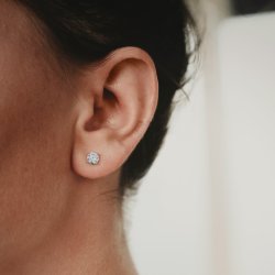 DIAMANT RESTIKKER MED 2 X 0.50 CT DIAMANT TW/SI