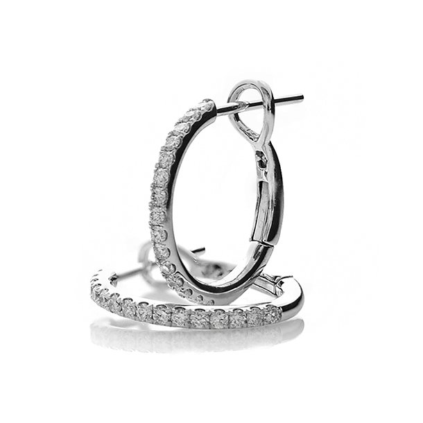 CREOLER HVIDGULD MED DIAMANTER