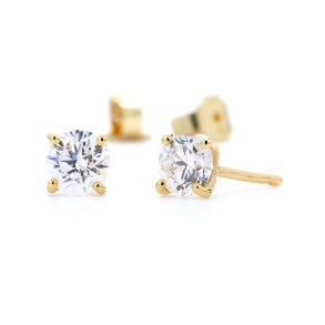 DIAMANT RESTIKKER MED 2 X 0.50 CT DIAMANT TW/VS-VVS