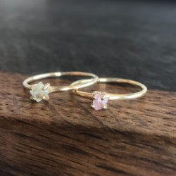 SPINKEL RING MED PINK DIAMANT