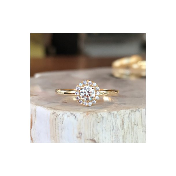 HALO ROSETRING MED 0.50 CT DIAMANT TW/VS