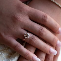 ROSETRING DIAMANT 0.50 CT COGNAC