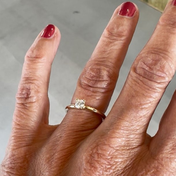 KLASSISK DIAMANTRING GLAT