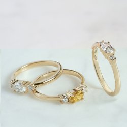 3-STENS DIAMANTRING FANCY COLOUR