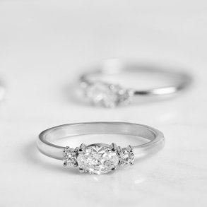 LYRA 3-STENSRING MED 0.50 CT DIAMANT TW/VS