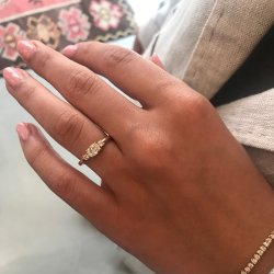 3-STENS RING MED DIAMANTER