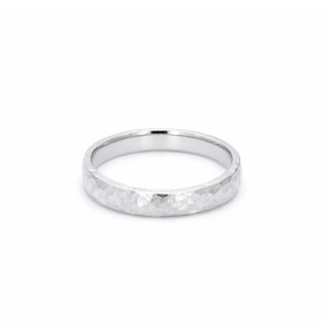 RUSTIK RING HVIDGULD