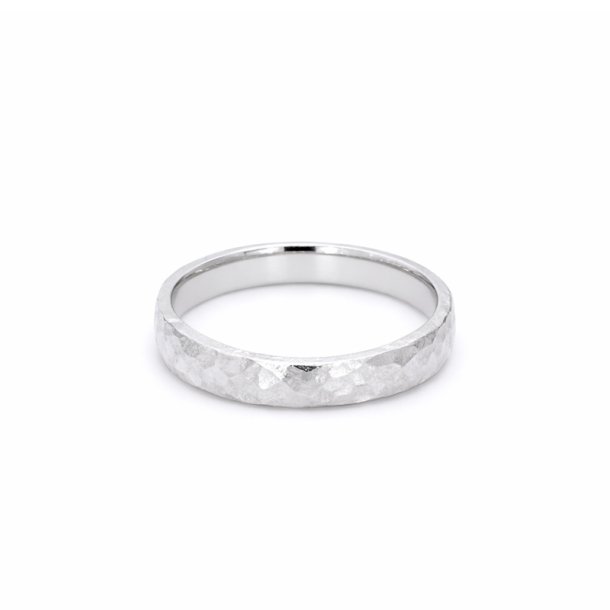 RUSTIK RING HVIDGULD