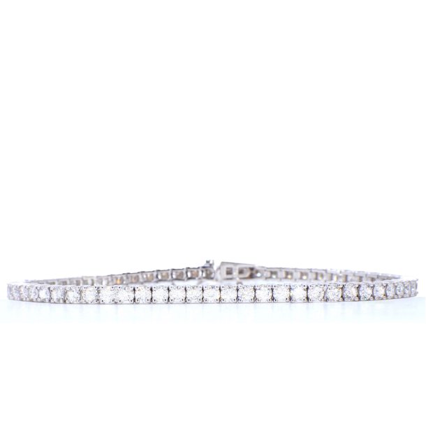 TENNISARMBND i 18 kt hvidguld &amp; 3.00 carat diamanter