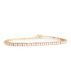 TENNISARMBND i 14 kt guld &amp; 4.00 ct. diamanter