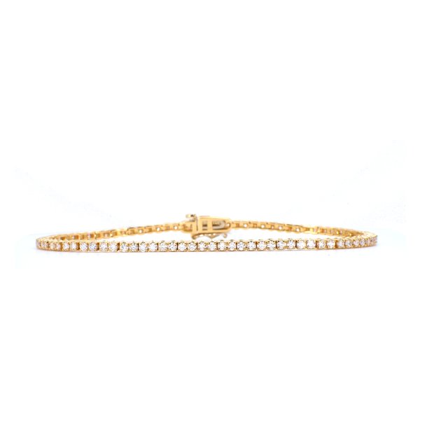 TENNISARMBND i 18 kt guld &amp; 2.00 carat diamanter