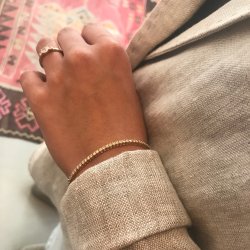 TENNISARMBND i 18 kt guld &amp; 2.00 ct. diamanter