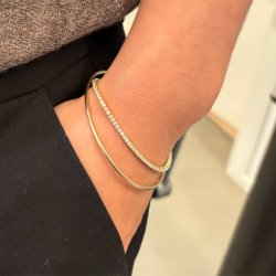 TENNISARMBND i 14 kt guld &amp; 2.00 ct. diamanter