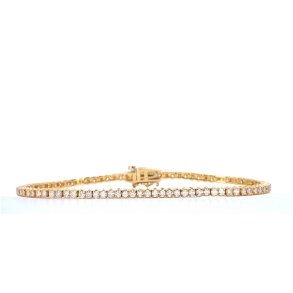 TENNISARMBND i 14 kt guld & 2.00 ct. diamanter