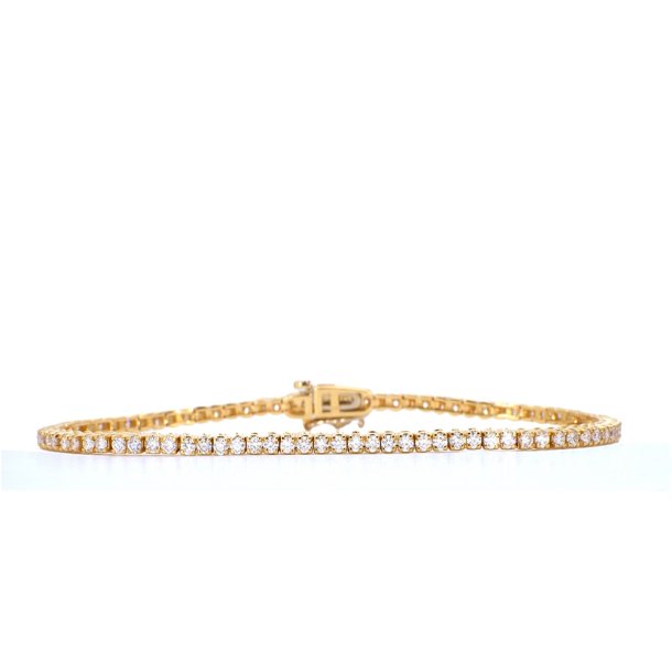 TENNISARMBND i 14 kt guld &amp; 2.00 carat diamanter