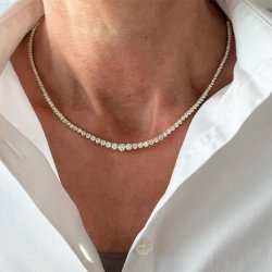 TENNISCOLLIER i guld med 5.69 ct.