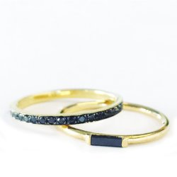 RING MED SORT DIAMANT