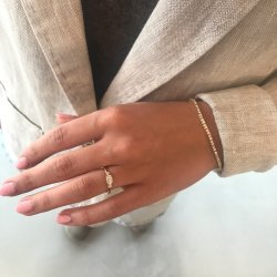 3-STENS RING MED DIAMANTER