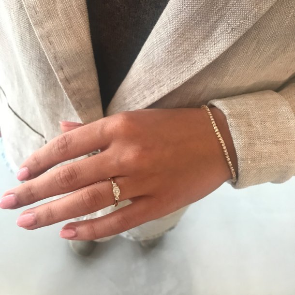 3-STENS RING MED DIAMANTER